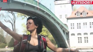 HORNYHOSTEL - OUTSIDE PHOTOSHOOT LEADS TO GODDESS HOTEL SEX FOR LONG JUGS BEAUTY STACY BLOOM - LETSDOEIT