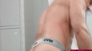 Tarzan stretch Beau's asshole with his thick cock