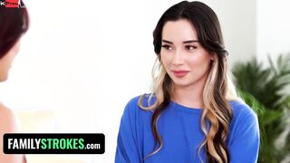 FamilyStrokes - two beauty Stepsisters Mina Luxx and Aria Lee Seduce And Screwed Their Perv Rich Stepuncle