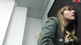 Shoplyfter - 19 Year Mature Shoplifters Plead Their Innocence On Their Knees Sucking Off LP Officer's Long Dick