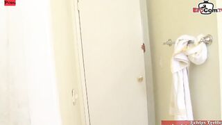 Young blonde slut with small titties enjoy the big black cock in her pussy