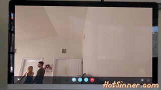 Petite blonde babe watched fucking