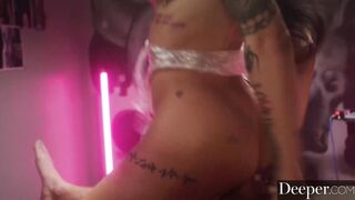 Deeper. Nina explores satisfaction and pain with tattoo artist