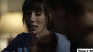 Stepmom TS Melanie Brooks analed by stepson