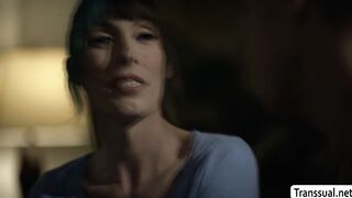 Stepmom TS Melanie Brooks analed by stepson