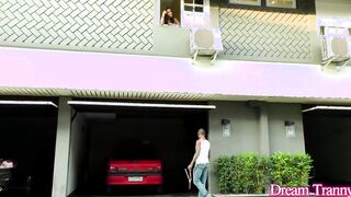TS Marcela Lima Riding the Gardeners big black dick
