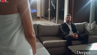 Deeper. Crazy Hot gold digger is seduced by bf's dad