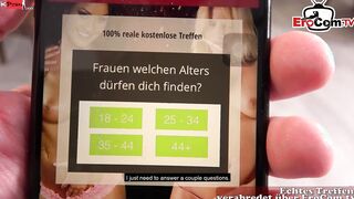 German slim Old Hooker meet User for porn