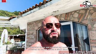 Outdoor pick up date with german tourist and hispanic bitch
