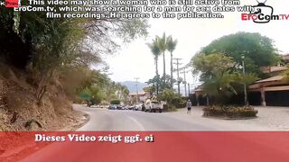Outdoor pick up date with german tourist and hispanic bitch