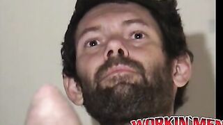 Nasty old dude Daniel loves spraying his cum all over