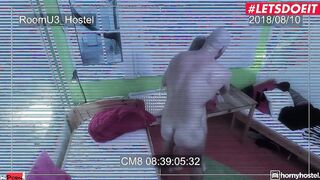 Turned On Hostel - Tiffany Tatum Skinny Hungarian Caught Peeking And Getting Boned