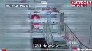 Turned On Hostel - Tiffany Tatum Skinny Hungarian Caught Peeking And Getting Boned