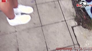 German barely legal bimbo pick up at real date