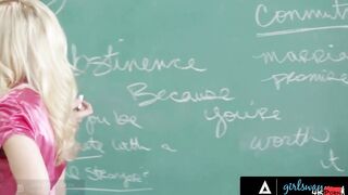 GIRLSWAY - Naughty 18yo Students Wants To Taste Their Teacher's