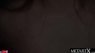 View this dirty Bombshell blonde model stroke her twat to an orgasm