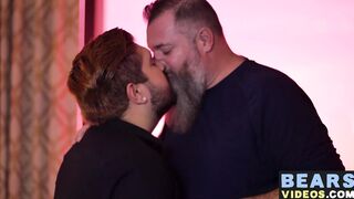Chubby cub invites a hairy bear for a hairy fuck session