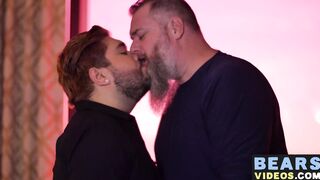 Chubby cub invites a hairy bear for a hairy fuck session