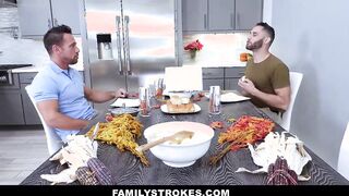 Army Boy Meets Big Boobed Stepmom For Thanksgiving