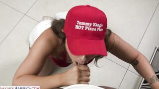 Unable to find any cash to big booty delivery girl