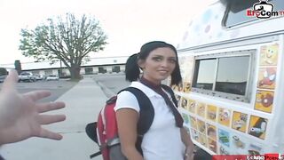 Slim black hair college 19 yo seduce from the candyman
