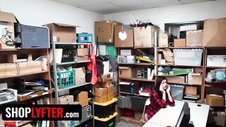 Shoplyfter - Foxy Troublemaker Audrey Royal Receives Long Facial Cumshots From two Security Guards