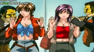 Hot girls in uniform having intense sex