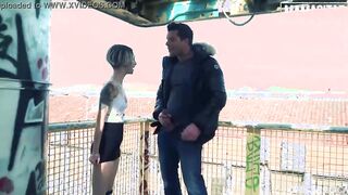 MAMACITAZ - (Mey Madness, Ramon Nomar) - Small Tits Goth Skank Hard Outside Banged! With Muscular Boyfriend