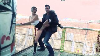 MAMACITAZ - (Mey Madness, Ramon Nomar) - Small Tits Goth Skank Hard Outside Banged! With Muscular Boyfriend