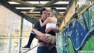 MAMACITAZ - (Mey Madness, Ramon Nomar) - Small Tits Goth Skank Hard Outside Banged! With Muscular Boyfriend