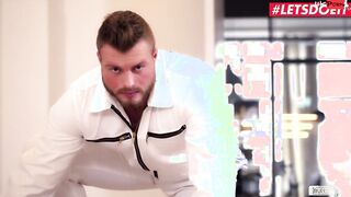 BUMSBUERO - Big Melons Tattooed Secretary Hooks Up With The Janitor - LETSDOEIT