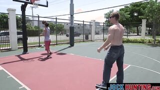 Muscular homo rides rough cowgirl style after basketball