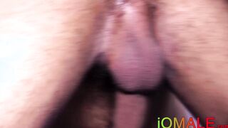 Latino homo fucked bareback and creamed with love juice