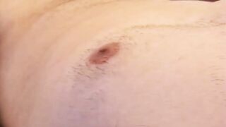 Amateur man pleasing himself with his big rough hands