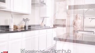 PASSION-HD new House Kitchen Sex with Slim Blonde