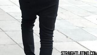 Pierced latino sucks dick POV before outdoor bareback