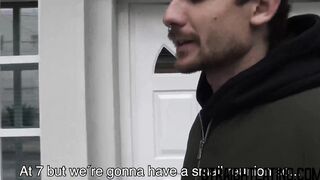 Pierced latino sucks dick POV before outdoor bareback