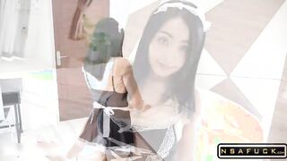 Hot Asian Maid Seduces her Boss on her