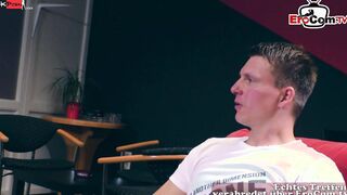 Thin German blonde Performer fucks during a Photoshoot