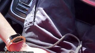 Cute girl-hitchhiker agreed to give a blowjob for money - Public Agent