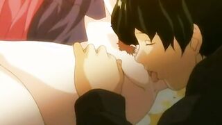 Beautiful horny woman satisfies younger guy