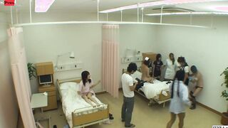 Japanese CMNF nude hospital prank TV performance