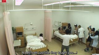 Japanese CMNF nude hospital prank TV performance