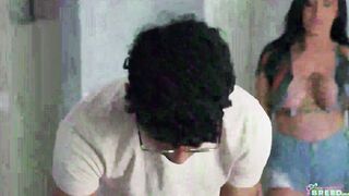 Busty Brunette MILF having Pounded by Stepson