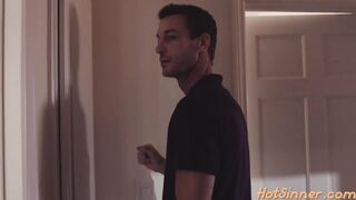 Cute teen intern gets pussy licked