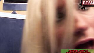 long tits blonde fem domina Hottie inside latex getting banged! by slave