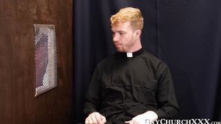 Sinful twink bareback drilled by priest in confession booth