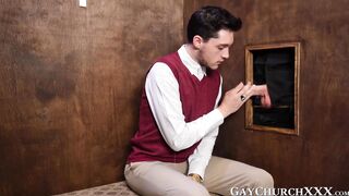 Sinful twink bareback drilled by priest in confession booth