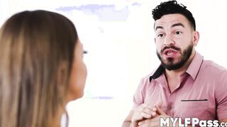 MILF Havana Bleu gagged before doggy and rough cock riding