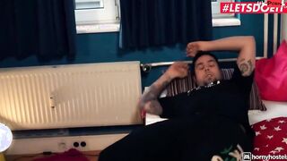 HORNYHOSTEL - Thin Blonde Missy Luv Fucked By Her Roommate Full Clip